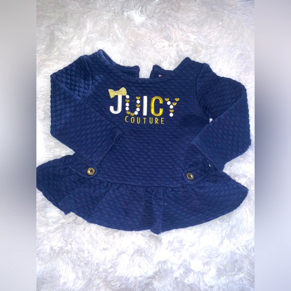 Juicy Couture Other - 013-NWOT Juicy Couture Navy Blue Peplum Top 18 Months